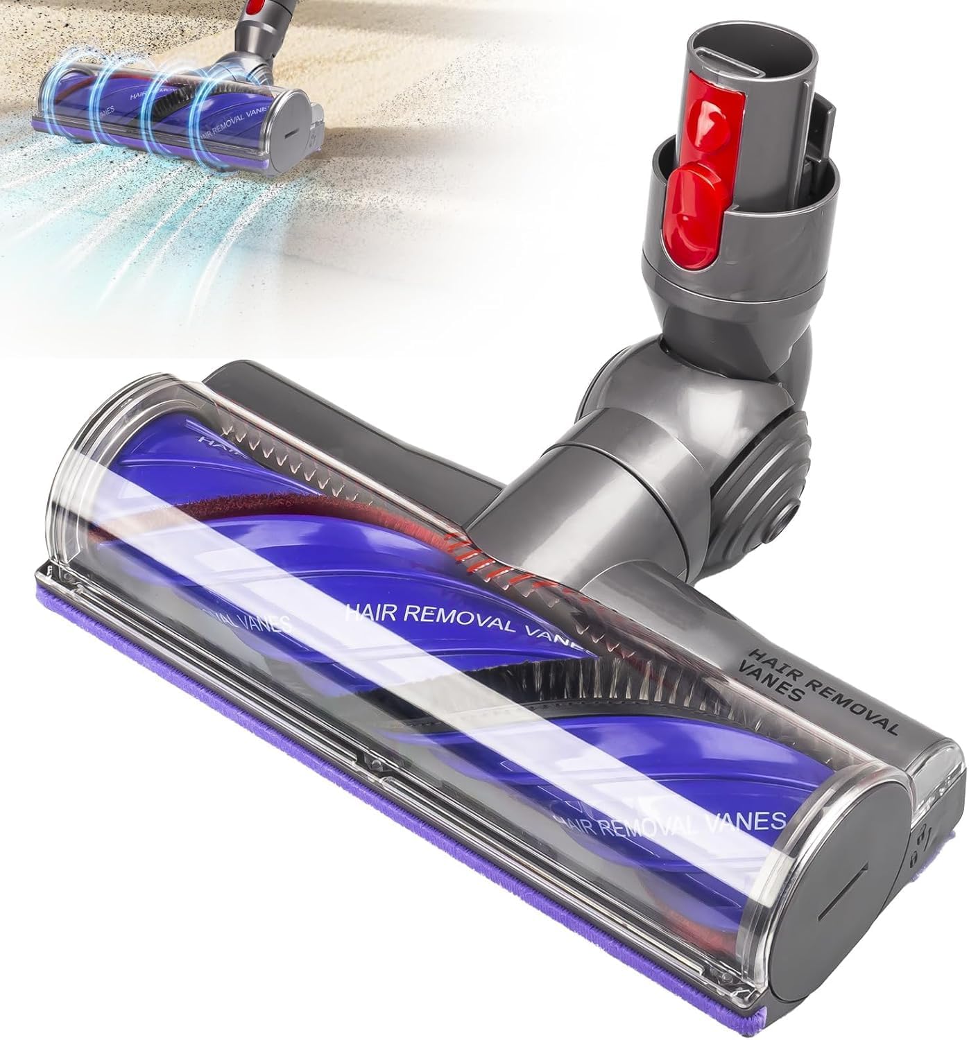 Testina di ricambio anti-groviglio per aspirapolvere Dyson V7 V8 V10 V11 V15 SV10 SV11 SV12 SV14 Ricambi per pavimenti e tappeti Dyson