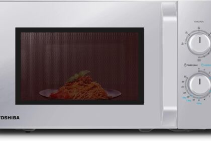 Toshiba MW2-MG20PF(SL) forno a microonde con grill croccante e funzione di cottura combinata, 5 livelli di potenza, potenza grill 1000 W, argento