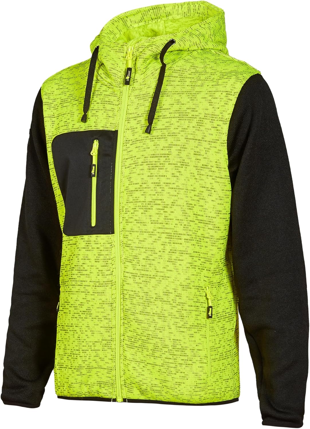 U-Power Rainbow, Felpa con Zip Intera, Tasche Ampie, Morbido Pile, Tessuto in Cotone Stretch, Collo Alto, Cappuccio Regolabile, Abbigliamento Invernale Confortevole