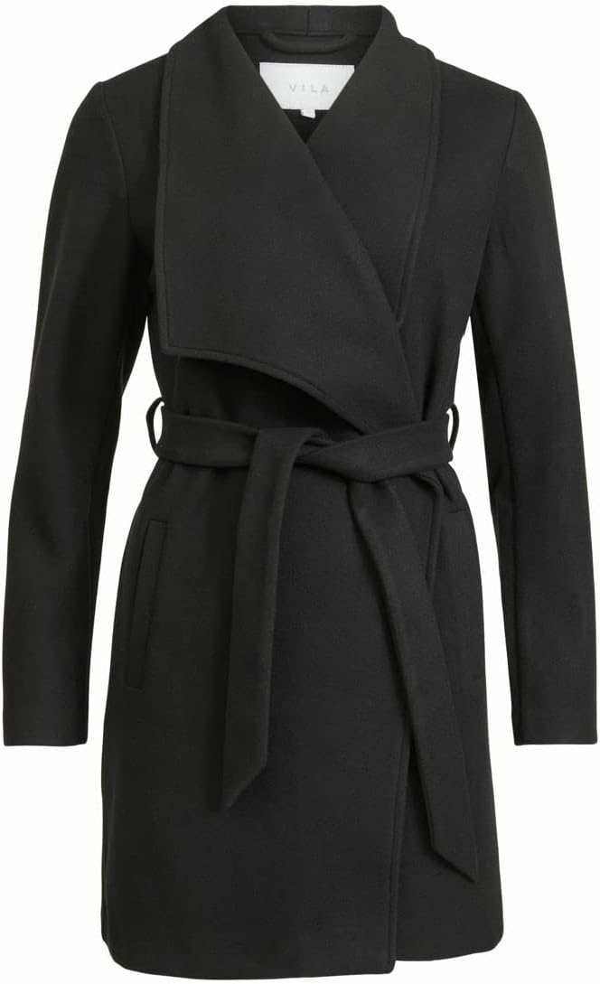 Vila Vicooley Collar Belt Coat-Noos Cappotto Corto Donna