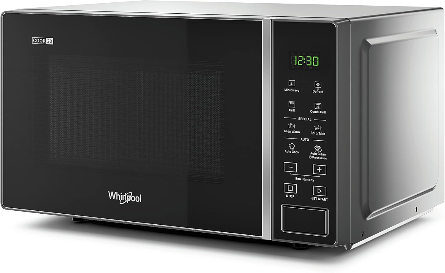 Whirlpool MWP 203 SB, Microonde a libera installazione, 20 L, Autocook, Grill al quarzo