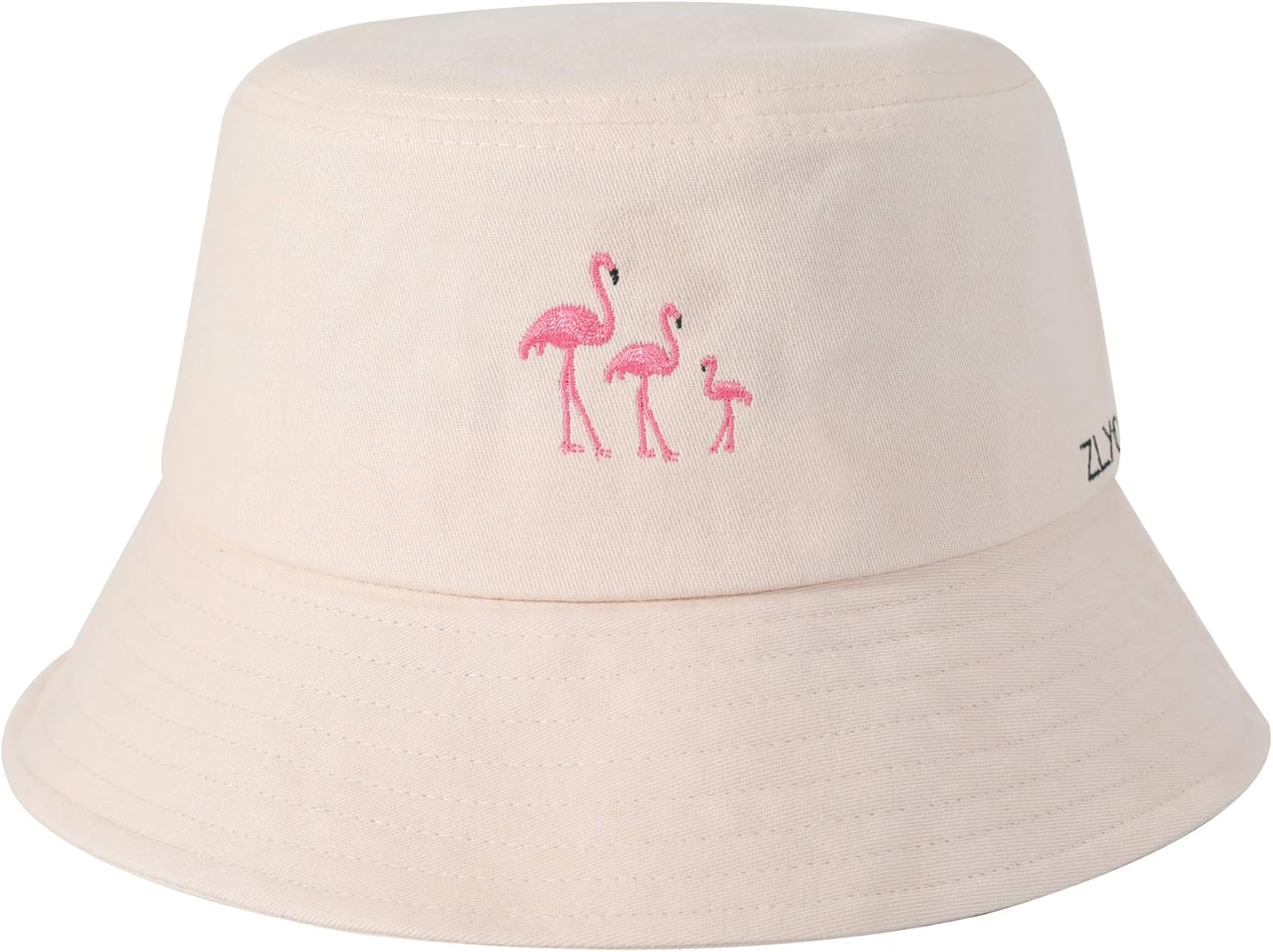 ZLYC Unisex Fashion Embroidered Bucket Hat Summer Short Brim for Men Women Teens