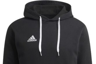 adidas Uomo Entrada 22 Sweat Hoodie, Black, M Extra Tall