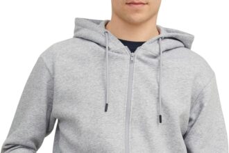 JACK & JONES Zip Hoodie Plain Zip Hoodie
