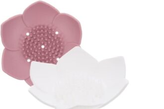 Alipis 4 Pz Portasapone in Silicone Piatto Drenante Lavasciuga Per Il Corpo Salvasapone a Forma Di Fiore Lavasciuga Doccia Per Il Corpo Gel Di Silice Conservazione Viaggiare Lavastoviglie