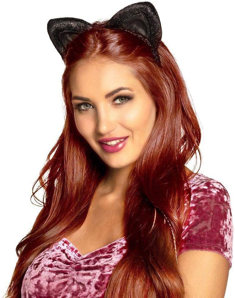 Boland Tiara orecchie gatto nere velluto