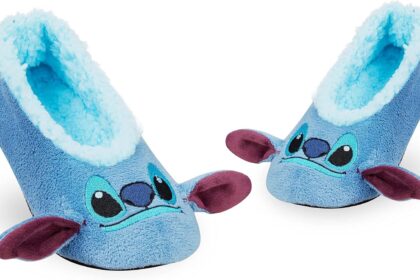 Disney Fun Slippers Socks, Women's Winter Slippers for Home, Slippers for Women, Slippers Flats for Women, Stitch Minnie Mickey Socks