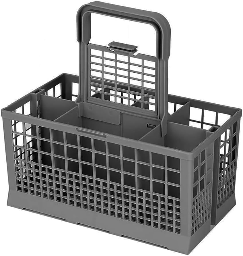 Dishwasher Cutlery Basket Compatible with Electrolux Bosch Hotpoint Siemens Smeg Indesit Universal Gray