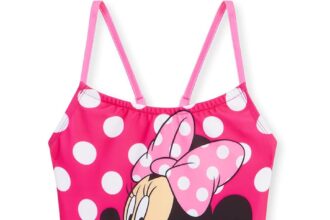 Disney Swimming Costume Swimming Pool Costume for Girls Stitch Elsa Frozen Minnie Mouse One Piece Swimsuit 2-14 Years Costume Sea Girl Stitch Gadget Official