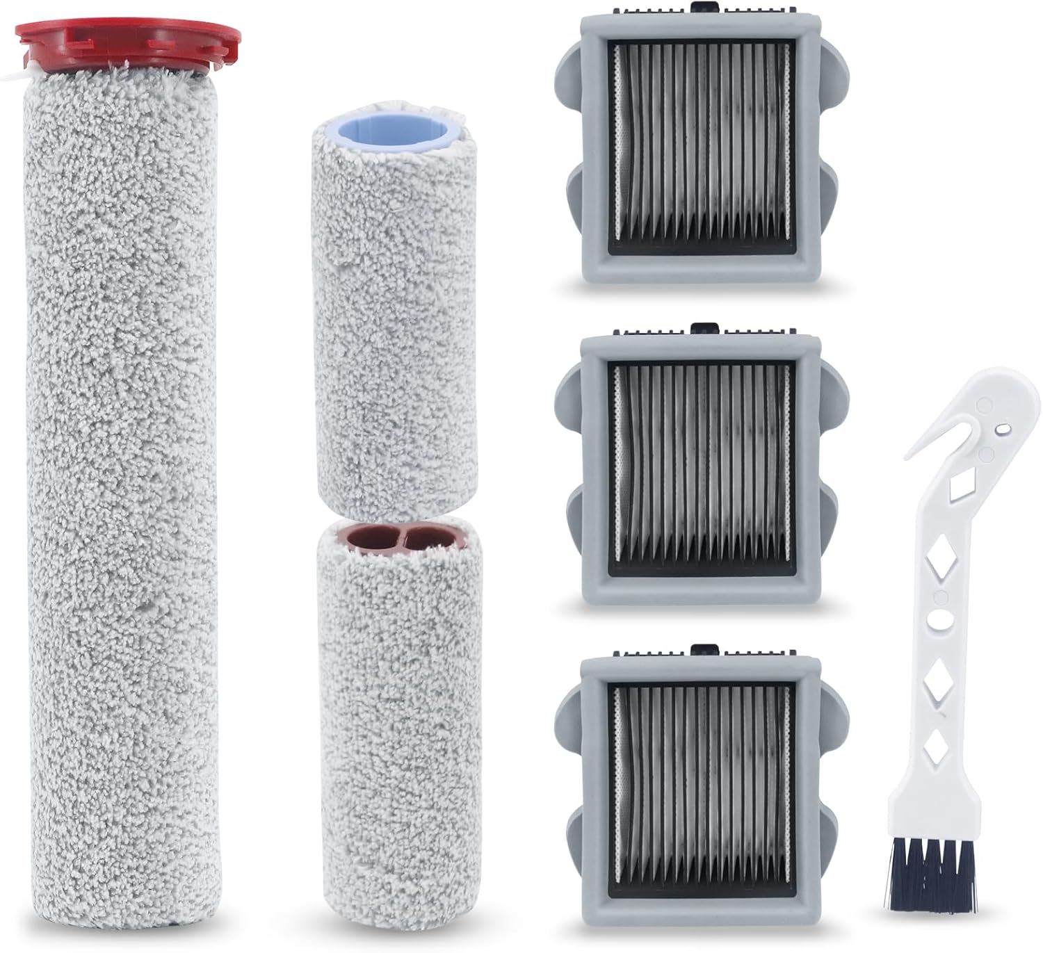 DingGreat Ricambi rullo spazzola e filtro aspirapolvere per Roborock Dyad Pro/Combo Smart senza fili per aspirapolvere a secco (3 rulli + 3 filtri HEPA + 1 spazzola per la pulizia)