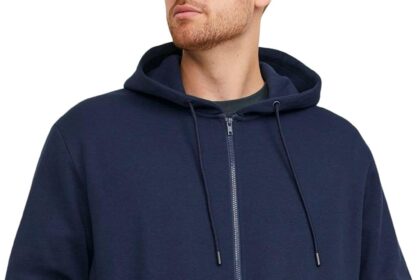 JACK & JONES Jjebradley Noos Pls - Felpa con Cappuccio E Cerniera Felpa Uomo (Pacco da 1)