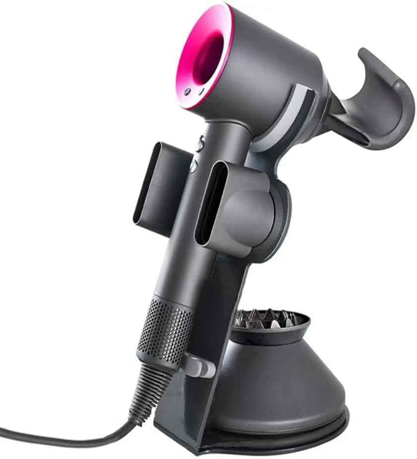 Foho Staffa di Stoccaggio Organizer Metallo Supporto per Asciugacapelli Dyson Supersonic, Compatibile con Diffusore e due Ugelli