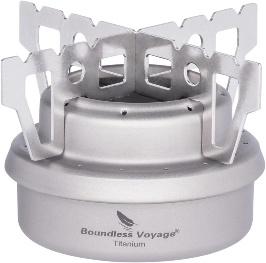 Fornello A Spirito In Titanio Campeggio Fornello Ad Alcool Mini Fornello Ad Alcool Bruciatore A Spirito Portatile Ultraleggero Con Piccolo Sacco Per Picnic Zaino In Spalla Escursionismo Ti1512I