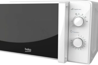Beko - MOC20100WFB - Microwave Oven, 6 Power Levels, 20 Litres, 700 W, Freestanding, Timer 30 min - White, 45.2 x 32.5 x 26.2 cm