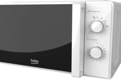 Beko - MOC20100WFB - Microwave Oven, 6 Power Levels, 20 Litres, 700 W, Freestanding, Timer 30 min - White, 45.2 x 32.5 x 26.2 cm