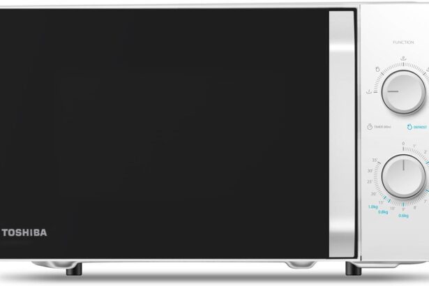Toshiba MW2-MM20P(WH) Standard Microwave Ovens, 20 Litres, 800 W, 5 Power Levels with Practical Defrost Function, LED Lighting Inside/White