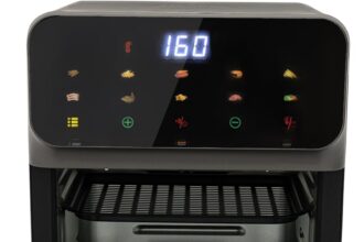 Friggitrice Senza Olio 13 L Mini Forno Elettrico 1350 W - Forno Elettrico Ventilato - Forno Elettrico Ventilato - Ridurre il consumo di olio dell'85% - Nero