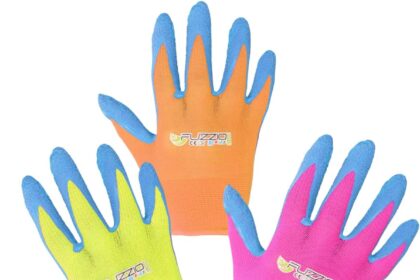 FUZZIO Unisex Kids Work Gloves (Pack of 8)