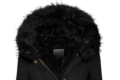 Women's Winter Long Parka Jacket Hooded Elegant Thermal Plush Coats Curvy Warm Fur Trench Windproof Teddy Jacket with Zip and Pockets Plus Size