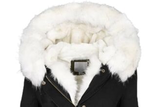 Women's Winter Long Jacket - Warm Coat with Hood Winter Parka with Zip - Slim Fit Plush Jacket with Drawstring and Pockets