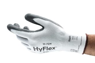 Ansell HyFlex 11-724 Mechanical Cut Protection Glove, Grey, Size 6 (12 Pairs)