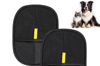 Animal Hair Remover Gloves, Electrostatic Gloves for Animal Hair, Cat Brush, Dog Brush, Reusable Double-Sided Electrostatic Gloves for Removing (2 Pieces)