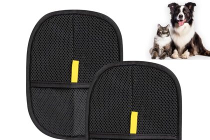 Animal Hair Remover Gloves, Electrostatic Gloves for Animal Hair, Cat Brush, Dog Brush, Reusable Double-Sided Electrostatic Gloves for Removing (2 Pieces)