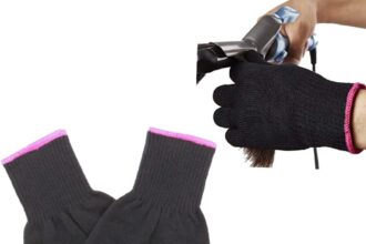 Fc'Noqgn 2 pezzi guanti resistenti per arricciare ferro e arricciare, guanti resistenti al calore