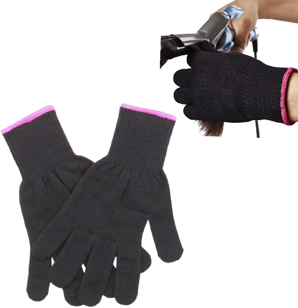 Fc'Noqgn 2 pezzi guanti resistenti per arricciare ferro e arricciare, guanti resistenti al calore