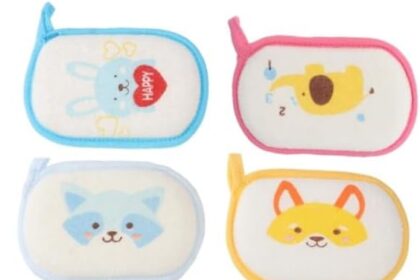 Healvian 10 Pezzi salvietta da bagno spugne da bagno per neonati spazzola morbida per per bambini funlicht divertente asciugamano luffa lavasciuga per bagnetto