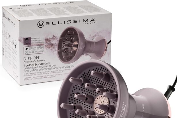 Bellissima Imetec Diffon Ceramic & Argan: Diffusore per Capelli Ricci con Olio di Argan per Ricci Definiti, Luminosi e Idratati – Azione Anti-Crespo, Asciugatura Delicata, Doppio Voltaggio