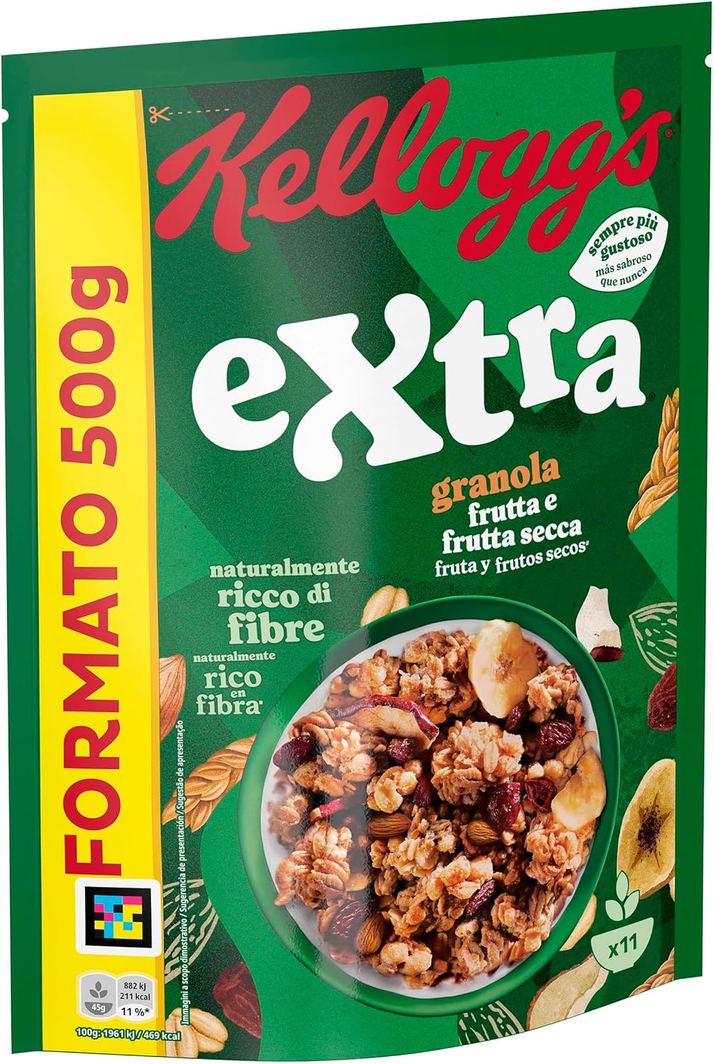 Kellogg's Extra Cereals | Fruit and Dried Fruit Flavour | Granola with Crunchy Oats | Single Pack of 500 g (1 x 500 g)