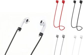 WJRQD Lacci magnetici Anti-Perdita per Cuffie e Auricolari Wireless, in Silicone, Ideali per attività Fisica e Corsa. Set di 4 Colori Disponibili.