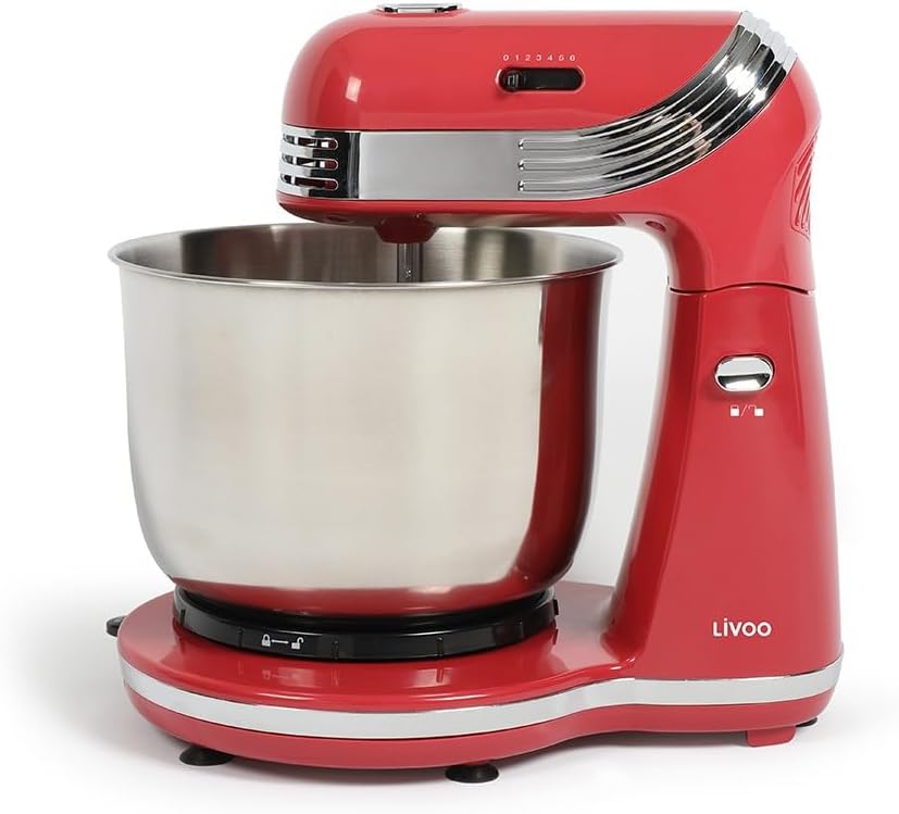 Livoo Multifunction Pastry Robot 3L 250W Red Dop137RC