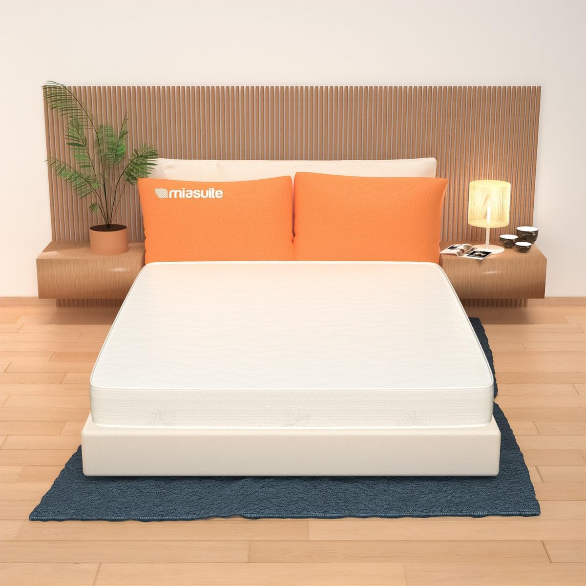 MiaSuite Materasso per divano letto 140x190 cm altezza 14 cm, in WaterFoam, tessuto AloeVera, indeformabile, anallergico ed antiacaro, rigidità media. Modello: Plus H14