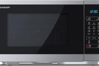 SHARP YC-MG252AE-S micro-onde Comptoir Micro-ondes grill 25 L 900 W Noir, Argent