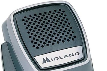 Midland - New Mike Microphone for CB Radio, 4-Pin Connector, Clear and Interference-free Audio, Compatible with Alan 48, Alan 68S, 8001XT, Ergonomic Design, Robust and Reliable for Professional Use
