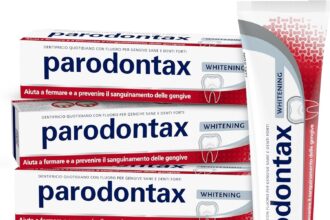 Parodontax Whitening Toothpaste, Whitening Effect* for Healthy Gums and Strong Teeth, Daily Use, Enhanced Taste 4x75ml