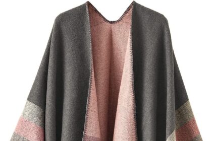 Elegant Ladies Open Front Soft Poncho Cape Suitable for Spring, Autumn and Winter