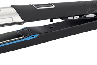 Rowenta SF6220 Liss&Curl Ultimate Shine 2 in 1 Straight or Curly Hair Straightener with Nano-Ceramic Coating, Floating Plates, Curling Function, Fast Heating, 5 Temperatures