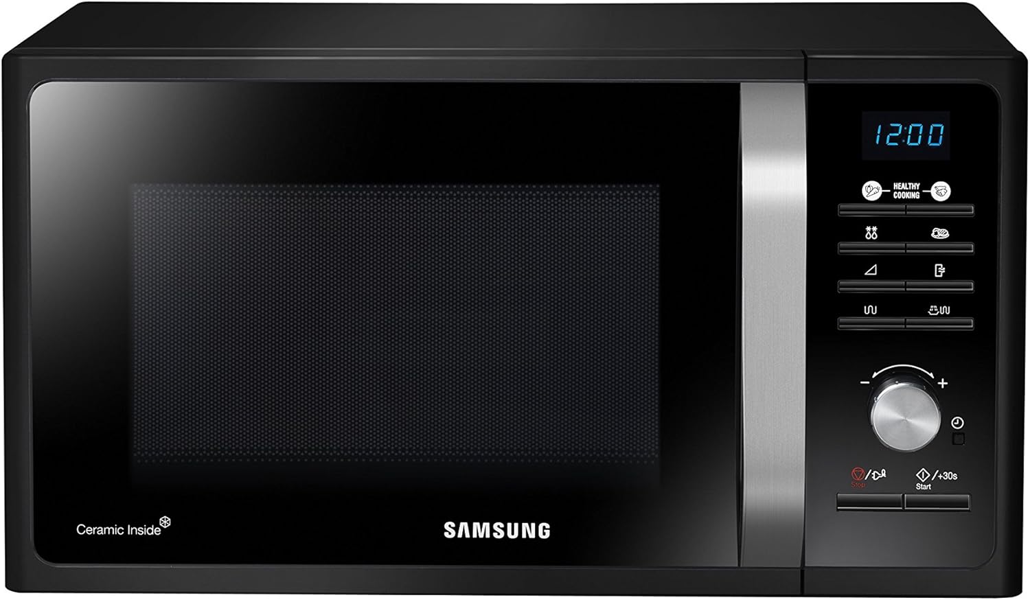 Samsung MG23F301TCK/ET Forno a Microonde Grill a libera installazione Healthy Cooking, Microonde + Grill 800 W + 1200 W, 23 L, Nero, 48.9 x 27.5 x 39.2 cm