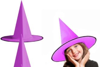 Set di 3 cappelli da strega per Halloween, per feste di Halloween, accessori per costumi e decorazioni per la casa