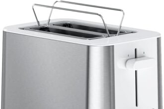 Braun PurShine HT1510 WH Toaster Double Slot Toaster, 8 Functions Roasting, Heating and Defrosting, Extendable Crumb Tray 900 Watt White