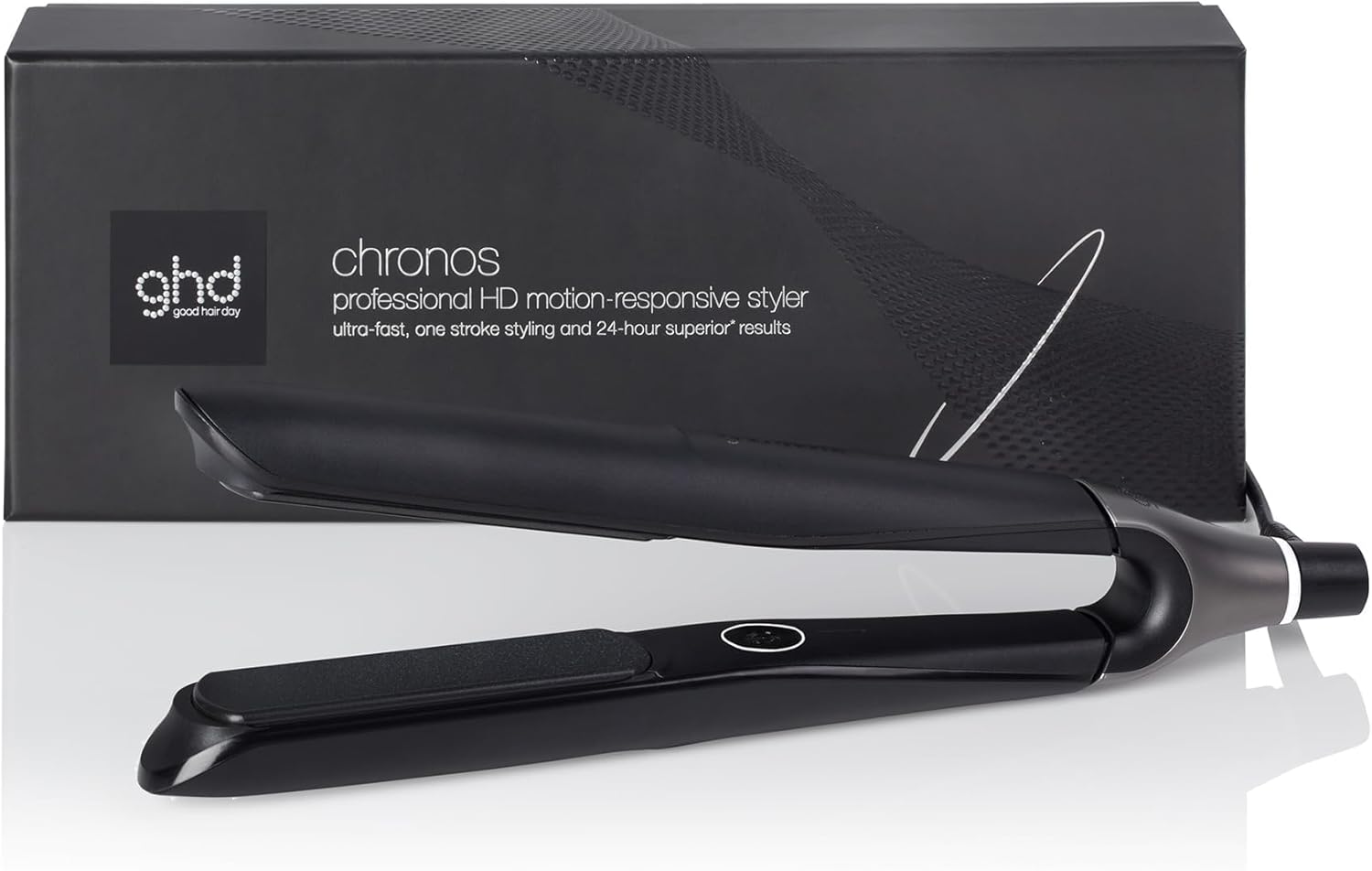 ghd Chronos, Piastra Capelli Professionale con Lamelle in Ceramica, Finish Ultra-Gloss, Tecnologia HD Predittiva per uno Styling Veloce, Piega Morbida e Lucente Senza Danni da Calore Estremo