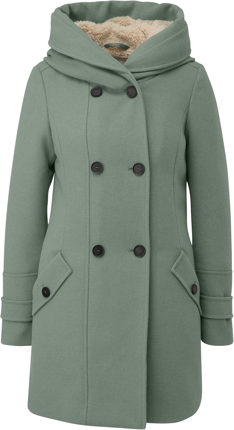 s.Oliver Cappotto con Cappuccio in Misto Lana Donna