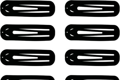 10pcs 2.7" Metal Snap Hair Clips Non Slip Snap Hair Clips Hair Accessories for Women Girls Black Oval