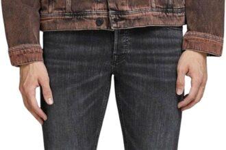 JACK & JONES Slim Jeans, Black Denim, 33W / 32L