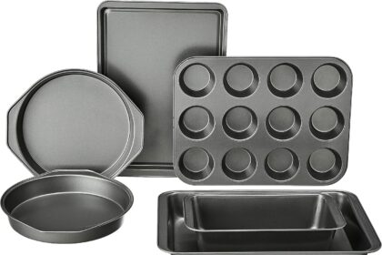 Amazon Basics Set of 6 Non Stick Baking Trays