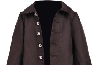 BPURB Boys Gothic Medieval Tailcoat Coat Steampunk Victorian Frock Coat Colonial Historical Jacket for Children