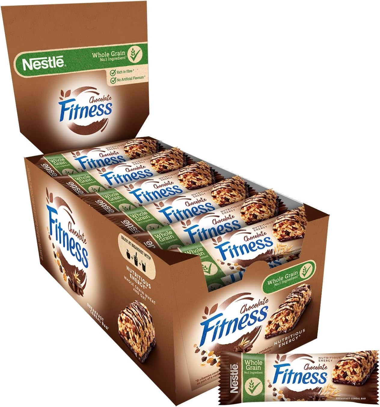 FITNESS Chocolate Wholemeal Cereal Bars with Dark Chocolate, 24 Bars of 23.5 g (564 g)